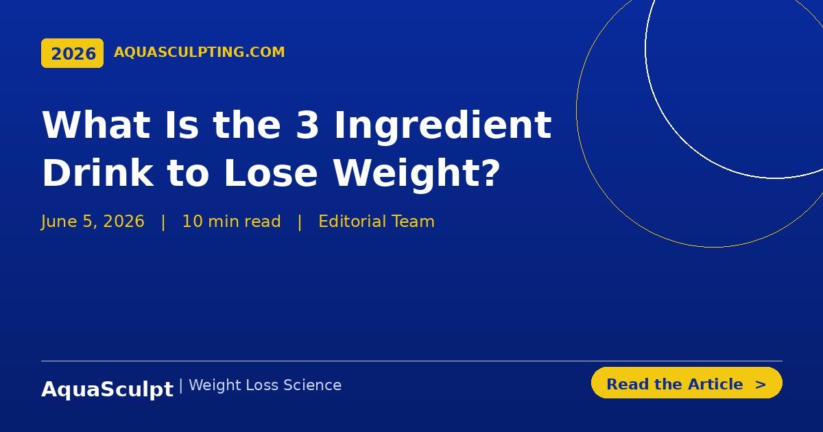 What is the 3 ingredient drink to lose weight — cold water, lemon and ginger — AquaSculpting.com